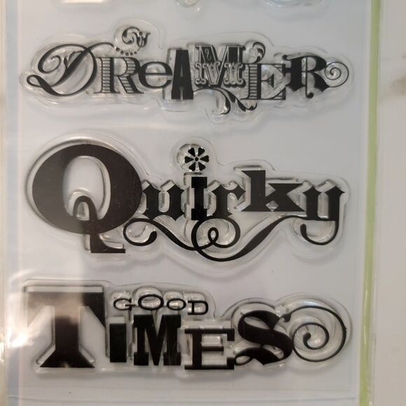 Inkadinkado SCRAPBOOK PHRASES #97826 Clear Cling Stamps Set of 6 NEW - Picture 5 of 5